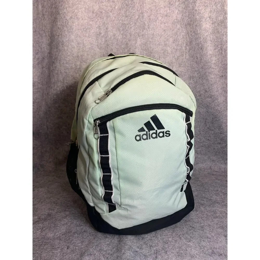 Adidas Excel V Backpack, Pale Green w Black, Book Bag, Padded Laptop Carrier - Picture 7 of 10